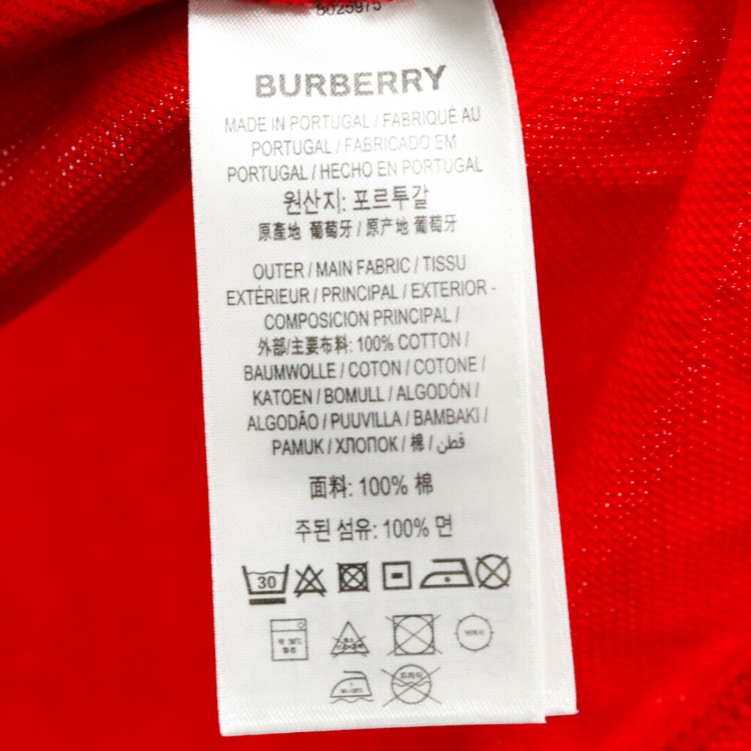 BURBERRY(バーバリー)のBURBERRY バーバリー ラバー ロゴ ポロシャツ 半袖シャツ レッド 8025975 メンズのトップス(ポロシャツ)の商品写真