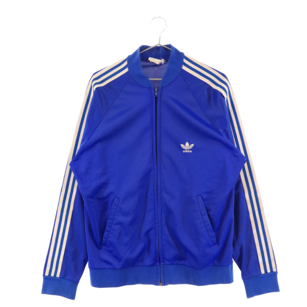 adidas アディダス 70S-80S VINTAGE ヴィンテージ トレフォイルロゴ トラックジャケット ブルー57センチ裄丈