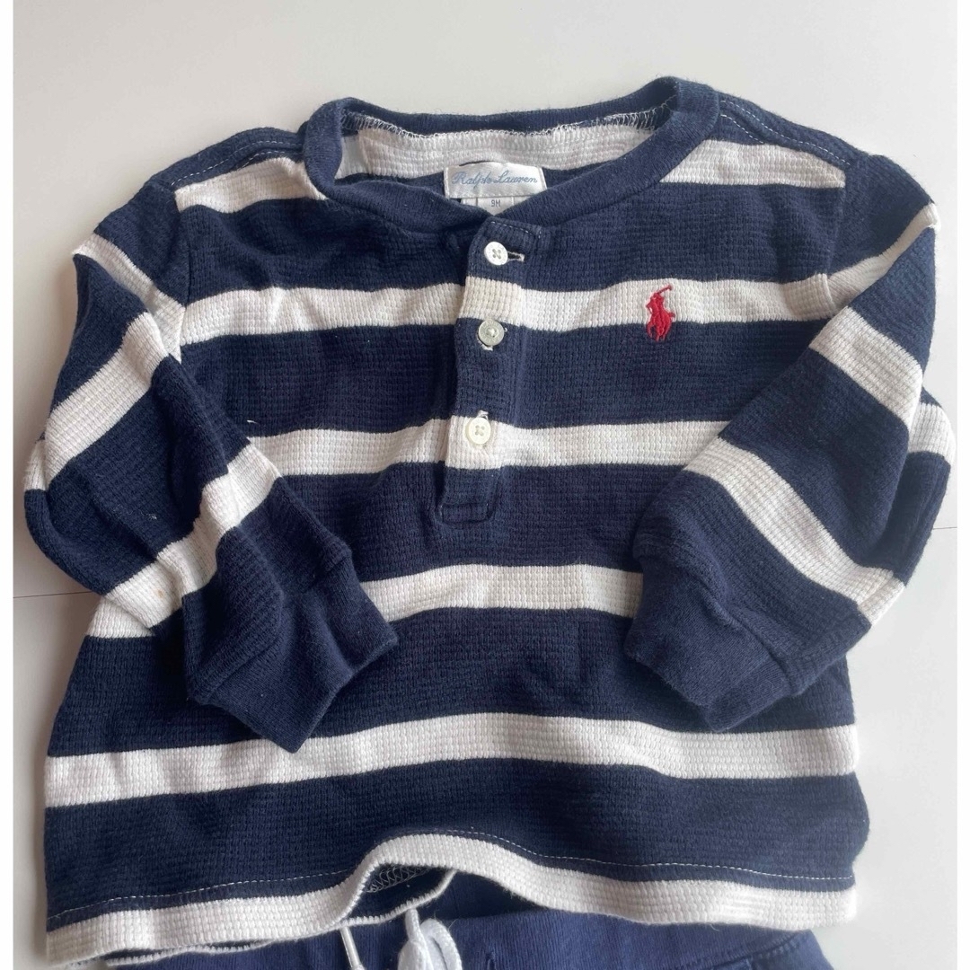 POLO RALPH LAUREN(ポロラルフローレン)のラルフローレン　ボーダー　セットアップ キッズ/ベビー/マタニティのベビー服(~85cm)(パンツ)の商品写真