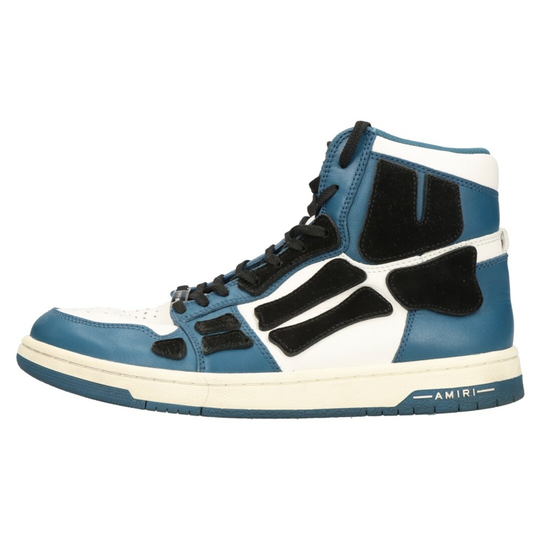 AMIRI(アミリ)のAMIRI アミリ SKL TOP HI SNEAKER スカル トップハイスニーカー ハイカットスニーカー ホワイト/ブルー メンズの靴/シューズ(スニーカー)の商品写真