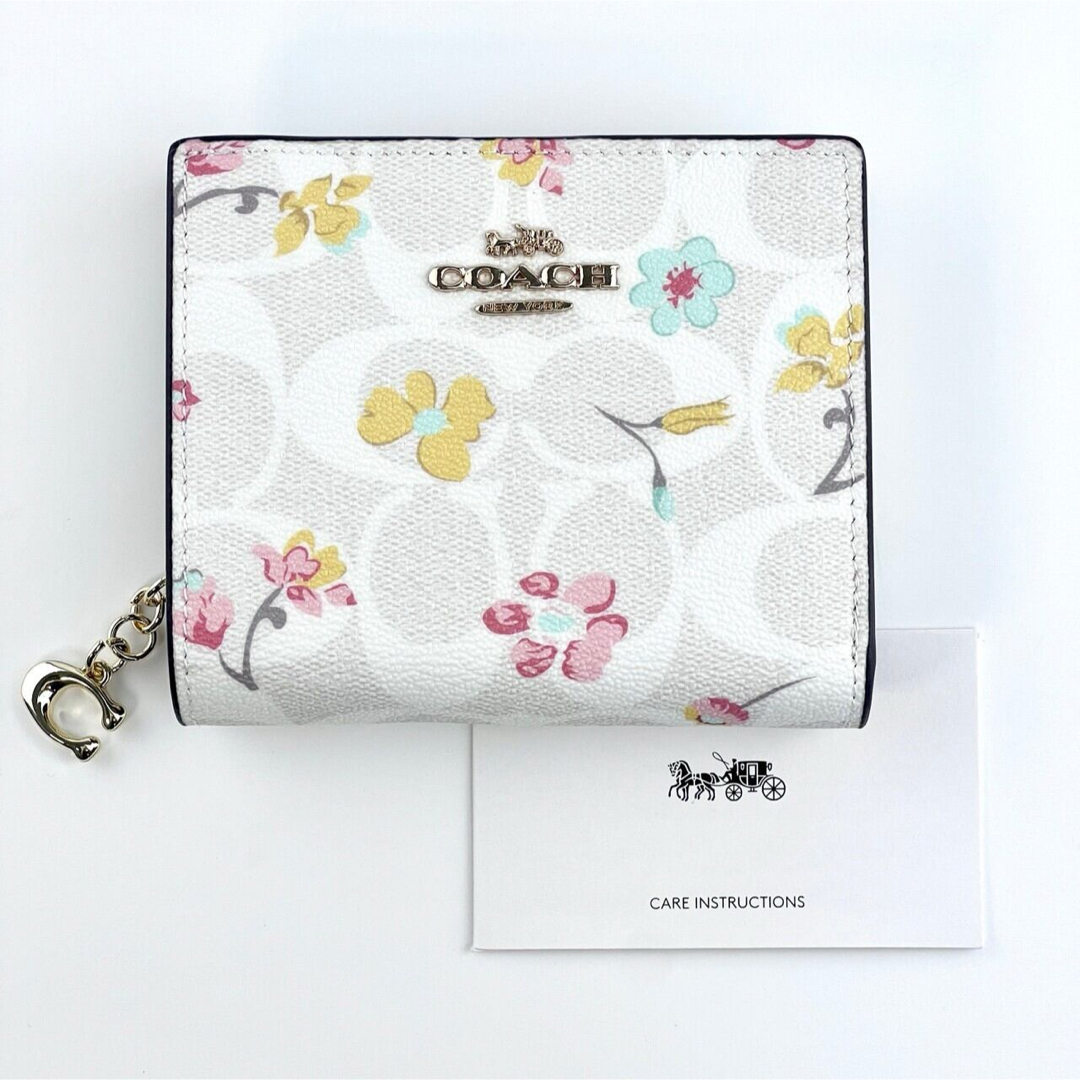 COACH(コーチ)の新品 コーチ COACH 財布 二つ折り レディース チョークマルチ ホワイト レディースのファッション小物(財布)の商品写真