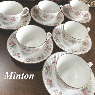 ミントン(MINTON)の未使用＊新品☆ミントン スプリングブーケ ティーカップ＆ソーサー6客セット(グラス/カップ)