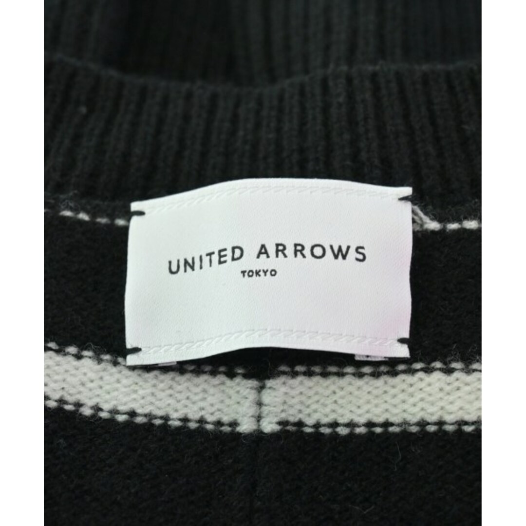 UNITED ARROWS(ユナイテッドアローズ)のUNITED ARROWS ニット・セーター F 黒x白(ボーダー) 【古着】【中古】 レディースのトップス(ニット/セーター)の商品写真