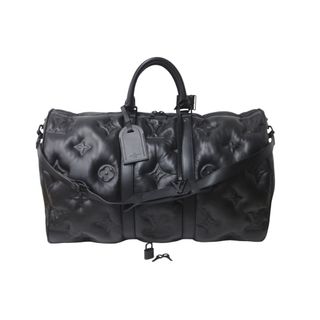 ルイヴィトン(LOUIS VUITTON)の激レア 新品同様 ルイヴィトン レザー XL モノグラム パファー キーポル 75 M44769 ボストンバッグ 中古 59787(ハンドバッグ)