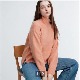 ユニクロ(UNIQLO)のスフレヤーンハイネックセーター(ニット/セーター)