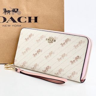 コーチ(COACH)の新品 未使用 コーチ COACH 財布 長財布 C3547 ホース 白 ホワイト(財布)