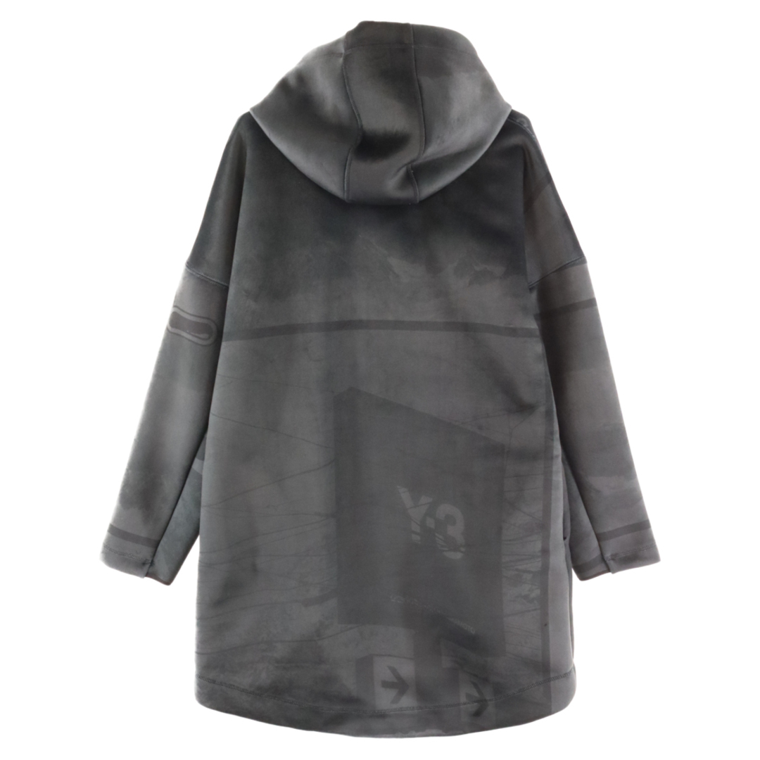 Y-3(ワイスリー)のY-3 ワイスリー 21AW VELVET SPACER ZINE ALLOVER PRINT HOODIEベルベットスペーサーペイントパーカー ダークグリーン HB3376 メンズのジャケット/アウター(フライトジャケット)の商品写真