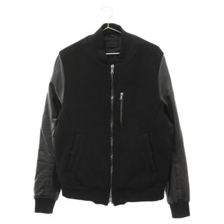 junhashimoto - jun hashimoto ジュンハシモト 16AW LEATHER COMBI MA-1 1041620020 レザーコンビ MA-1 ボンバージャケット ブラック