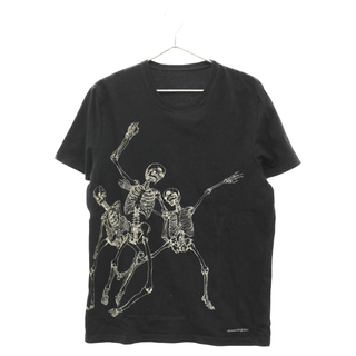 アレキサンダーマックイーン(Alexander McQueen)のAlexander McQueen アレキサンダーマックイーン 18SS Skeleton Print T スケルトンプリント 半袖Tシャツ カットソー ブラック 550478 QMZ62(Tシャツ/カットソー(半袖/袖なし))