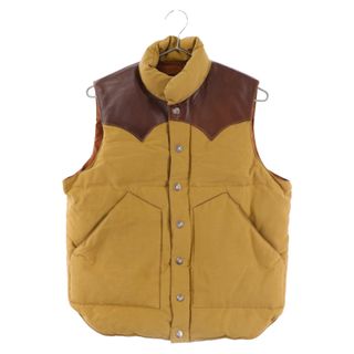 Sugar Cane - SUGAR CANE シュガーケーン LATHER YOKE DOWN VEST レザー 切り替え ヨーク ダウンベスト ブラウン SC11159