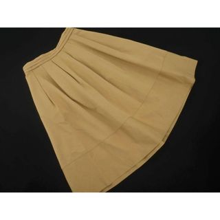 バビロン(BABYLONE)のBABYLONE バビロン タック Aライン 台形 スカート size38/キャメル ◇■ レディース(ロングスカート)