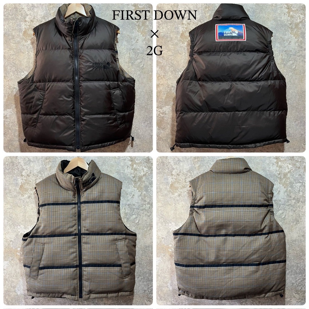 FIRST DOWN(ファーストダウン)のFIRST DOWN × 2G ファーストダウン リバーシブル ダウンベスト メンズのジャケット/アウター(ダウンベスト)の商品写真