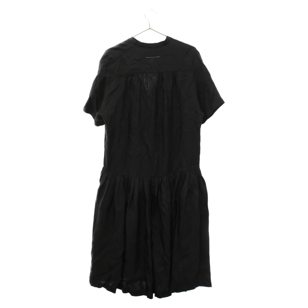 MM6(エムエムシックス)のMM6 Maison Margiela エムエムシックスメゾンマルジェラ 23AW JACQUARD SHIRT DRESS ジャガードロゴデザイン シャツ ドレス ワンピース レディース ブラック S62DD0020 レディースのワンピース(ひざ丈ワンピース)の商品写真