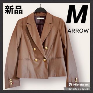 アロー(ARROW)の【新品】 ARROW アロウ　ジャケット テーラード　M  ブラウン　淡色　長袖(テーラードジャケット)