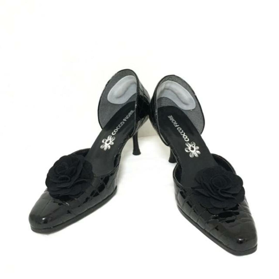 コッコフィオーレ パンプス 23.5EE - 黒 レディースの靴/シューズ(ハイヒール/パンプス)の商品写真