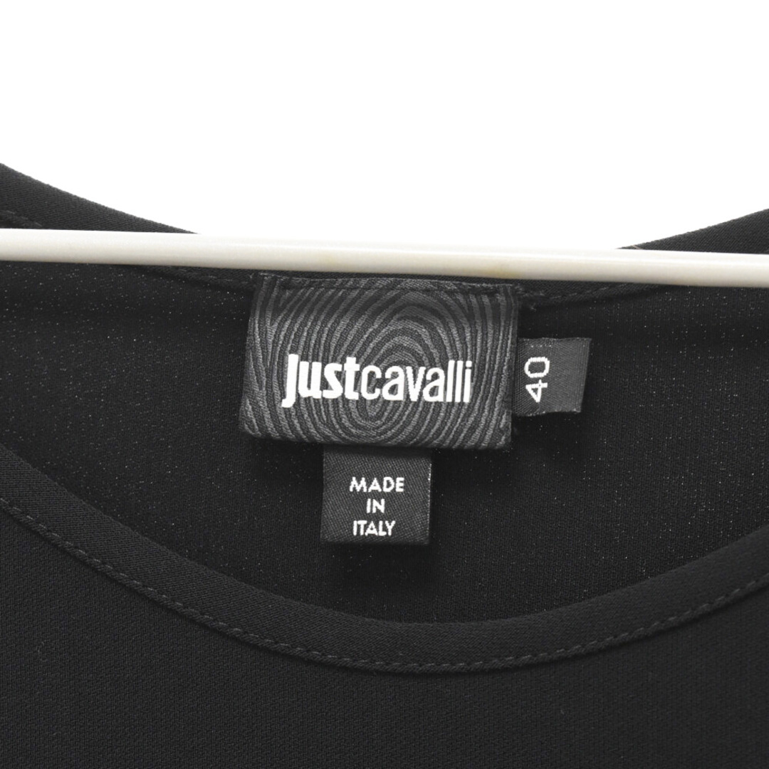 Just Cavalli(ジャストカヴァリ)のJUST cavalli ジャストカヴァリ ポリエステル 長袖ワンピース ブラック レディース レディースのワンピース(ひざ丈ワンピース)の商品写真