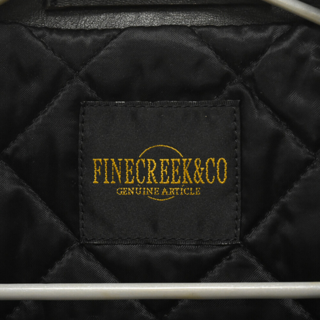 FINE CREEK LEATHERS ファインクリークレザーズ Clubman クラブマン ホースハイド ダブルライダースジャケット ブラック メンズのジャケット/アウター(ライダースジャケット)の商品写真