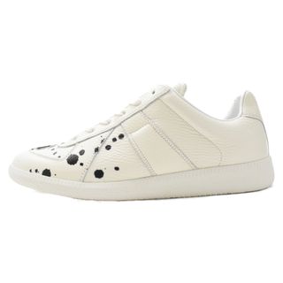 マルタンマルジェラ(Maison Martin Margiela)のMaison Margiela メゾンマルジェラ 20AW POLLOCK GRAINY LEATHER ポロック グレイニイ レザー ローカットスニーカー ホワイト/ブラック S57WS0354(スニーカー)