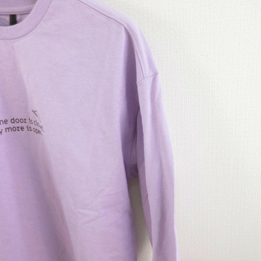 other(アザー)のハルハム HALHAM ロンT カットソー 長袖 プリント 紫 L メンズのトップス(Tシャツ/カットソー(七分/長袖))の商品写真