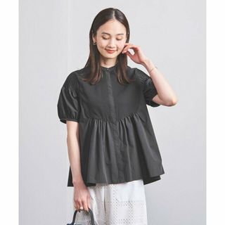 シャツ/ブラウス(長袖/七分)UNITED ARROWS ユナイテッドアローズ シャツ トップス オレンジ 38(M) 長袖 バンドカラー ロング シアー ラミー 麻 おしゃれ シンプル 無地 きれいめ 大人女子 ブランド 上品 カジュアル フェミニン 着回し 薄手 ガーリー【レディース】