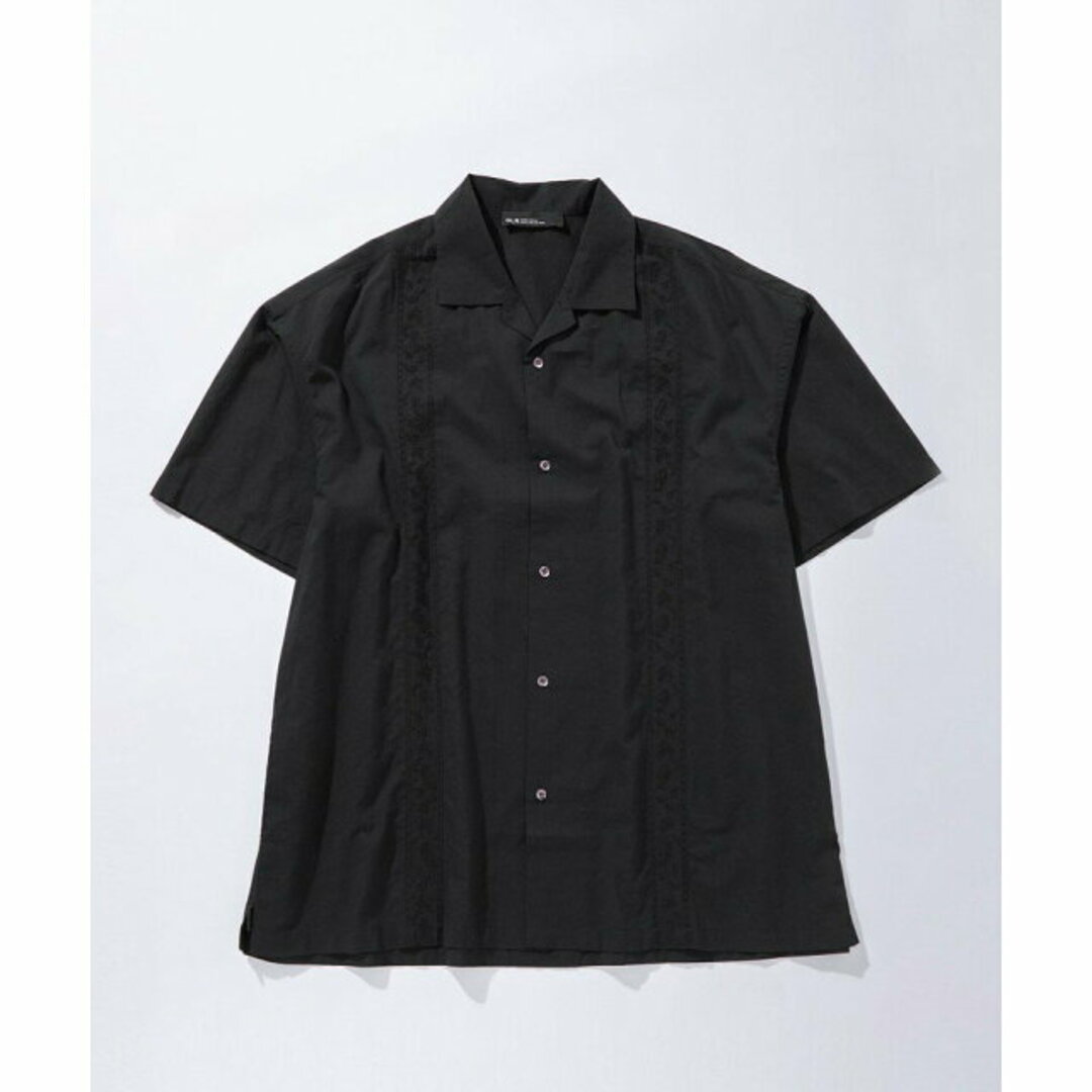 UNITED ARROWS green label relaxing(ユナイテッドアローズグリーンレーベルリラクシング)の【BLACK】【M】<GLR or>IND エンブロイド 半袖 シャツ -ユニセックス- レディースのトップス(シャツ/ブラウス(長袖/七分))の商品写真