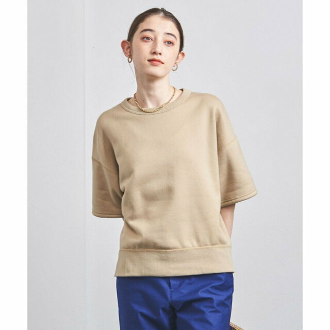 UNITED ARROWS(ユナイテッドアローズ)の【BEIGE】ハーフスリーブ スウェット レディースのトップス(トレーナー/スウェット)の商品写真