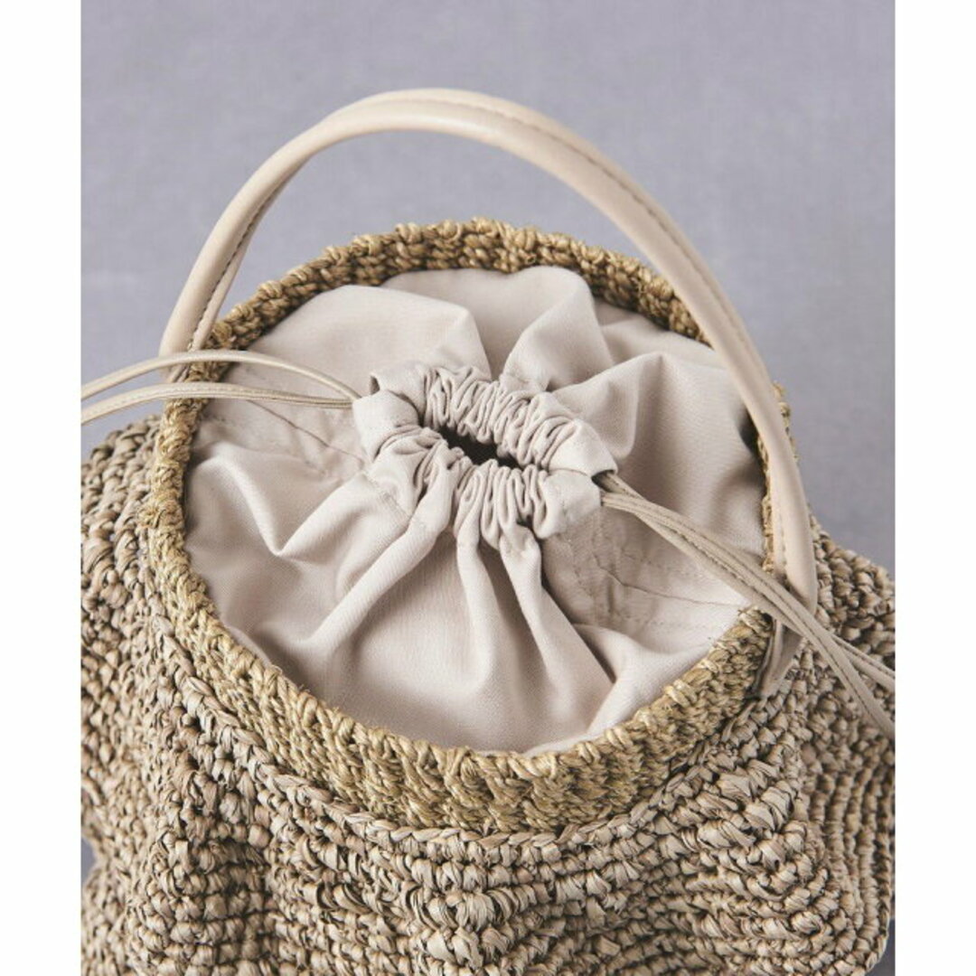 UNITED ARROWS(ユナイテッドアローズ)の【NATURAL】COMBI ABACA フリル バスケットバッグ レディースのバッグ(かごバッグ/ストローバッグ)の商品写真