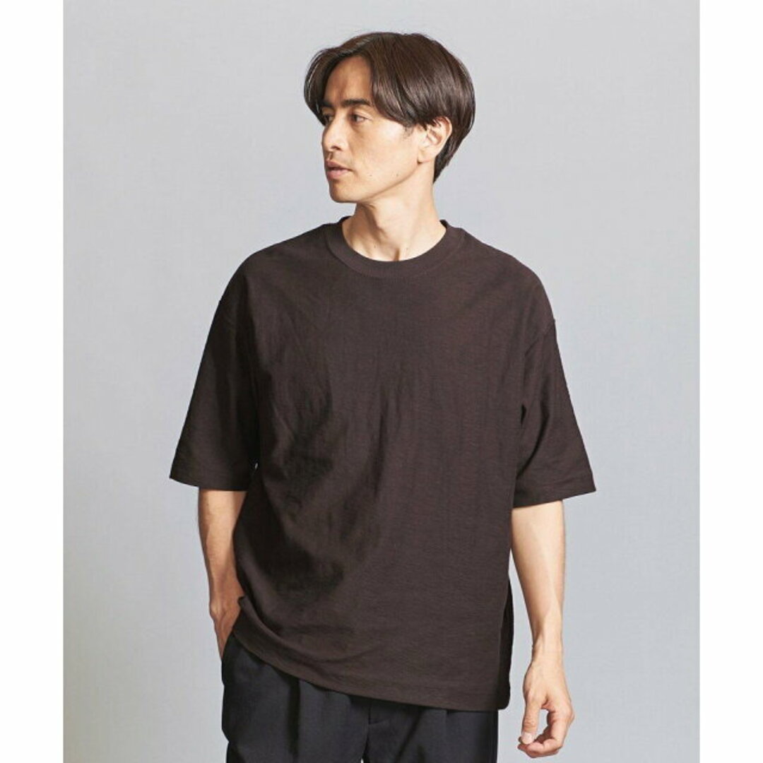 BEAUTY&YOUTH UNITED ARROWS(ビューティアンドユースユナイテッドアローズ)の【DK.BROWN】【S】バック スラブ クルーネック Tシャツ その他のその他(その他)の商品写真