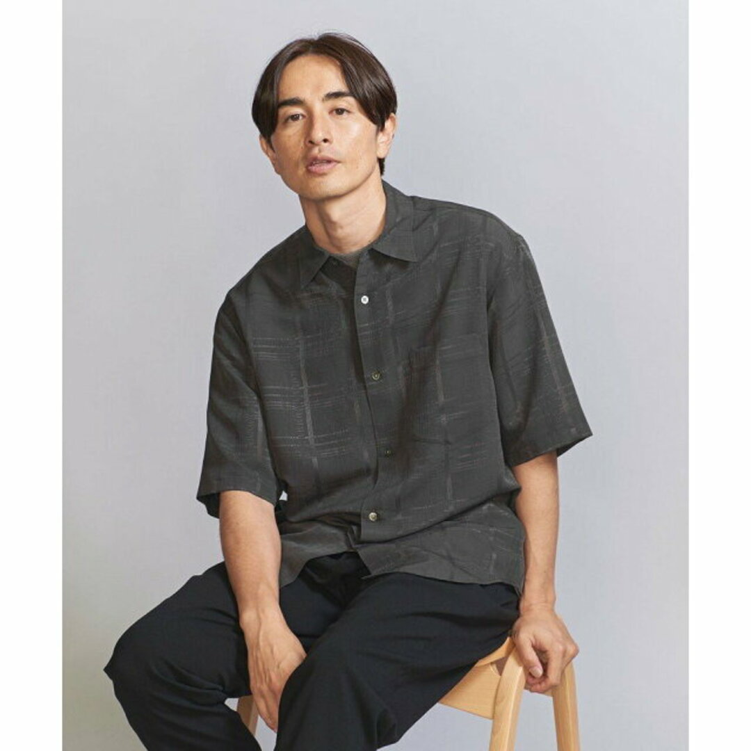 BEAUTY&YOUTH UNITED ARROWS(ビューティアンドユースユナイテッドアローズ)の【DK.GRAY】【S】シルキー ドビーチェック レギュラー フォルムテーパード シャツ その他のその他(その他)の商品写真