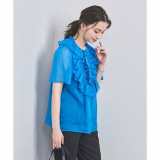 ユナイテッドアローズ(UNITED ARROWS)の【TURQUOISE】LUXURY オーガンジー フリル ブラウス(シャツ/ブラウス(長袖/七分))