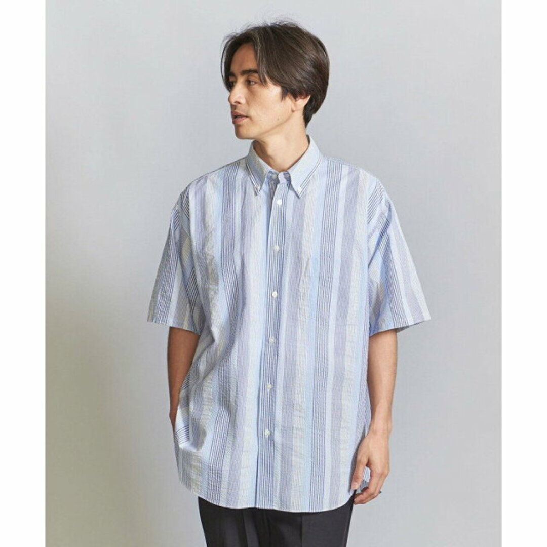 BEAUTY&YOUTH UNITED ARROWS(ビューティアンドユースユナイテッドアローズ)の【ROYAL】【L】【別注】 <5525gallery> SUCKER SHORT SLEEVE/シャツ メンズのトップス(シャツ)の商品写真