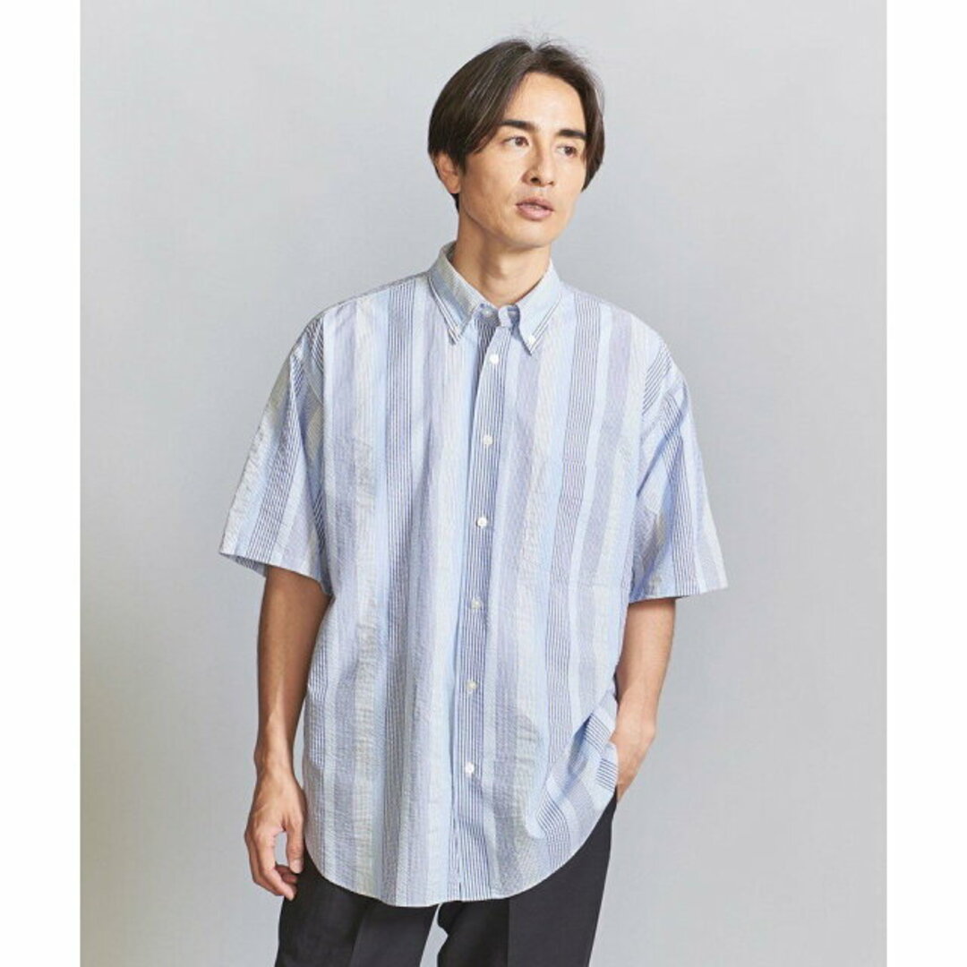 BEAUTY&YOUTH UNITED ARROWS(ビューティアンドユースユナイテッドアローズ)の【ROYAL】【L】【別注】 <5525gallery> SUCKER SHORT SLEEVE/シャツ メンズのトップス(シャツ)の商品写真