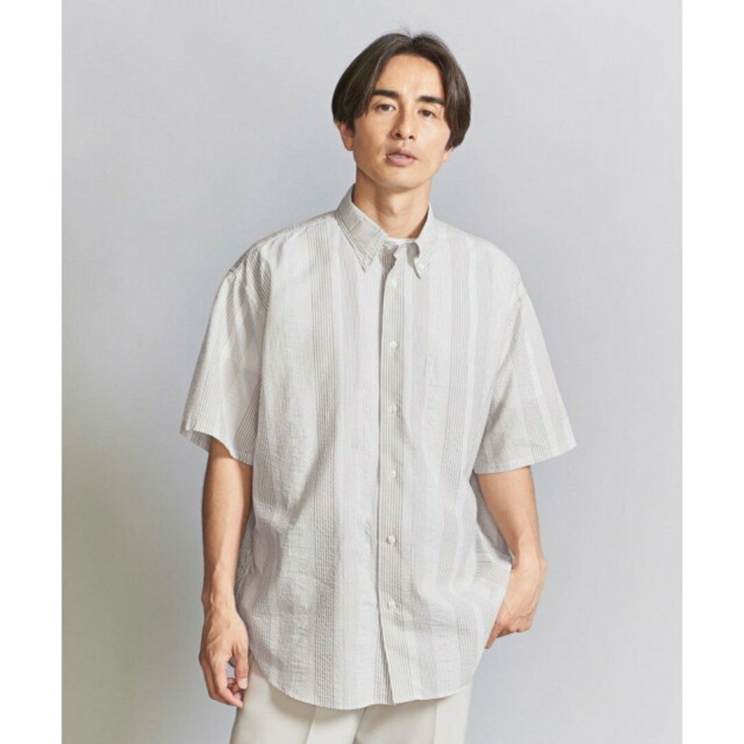 BEAUTY&YOUTH UNITED ARROWS(ビューティアンドユースユナイテッドアローズ)の【BEIGE】【M】【別注】 <5525gallery> SUCKER SHORT SLEEVE/シャツ メンズのトップス(シャツ)の商品写真