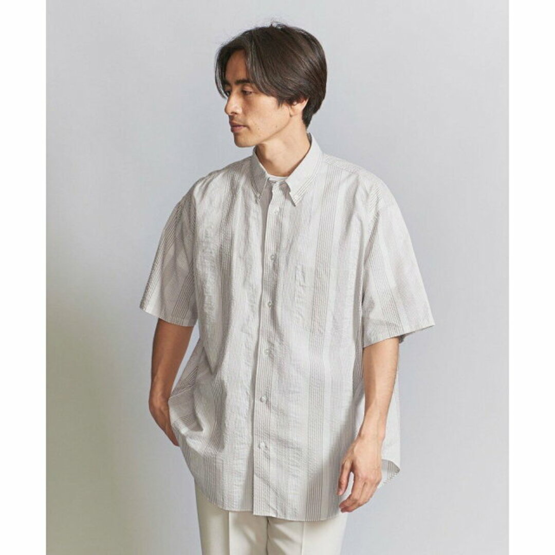 BEAUTY&YOUTH UNITED ARROWS(ビューティアンドユースユナイテッドアローズ)の【BEIGE】【M】【別注】 <5525gallery> SUCKER SHORT SLEEVE/シャツ メンズのトップス(シャツ)の商品写真