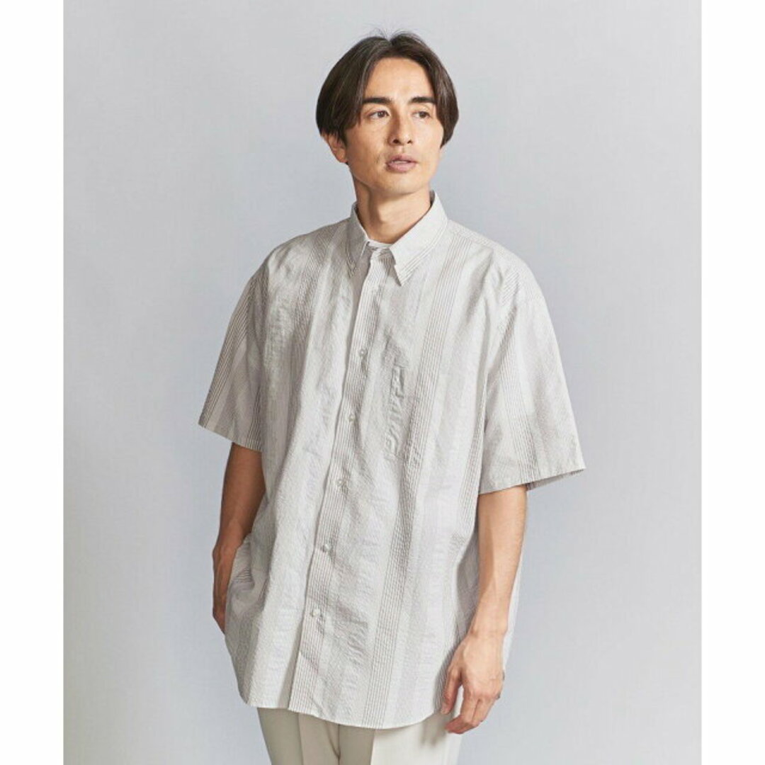 BEAUTY&YOUTH UNITED ARROWS(ビューティアンドユースユナイテッドアローズ)の【BEIGE】【L】【別注】 <5525gallery> SUCKER SHORT SLEEVE/シャツ メンズのトップス(シャツ)の商品写真