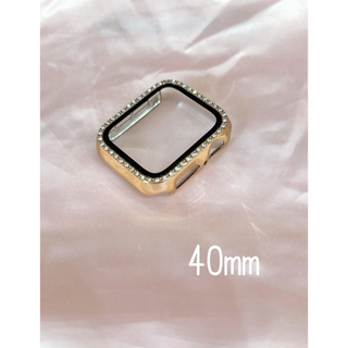 Apple Watch 液晶全面カバー ケース ピンクゴールド 40mm(モバイルケース/カバー)