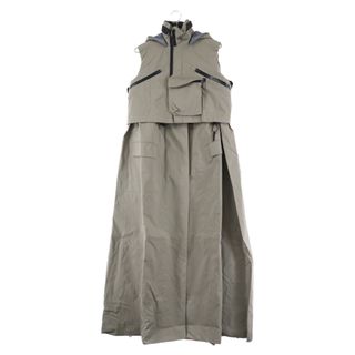 サカイ(sacai)のSacai サカイ 22SS×ACRONYM TRENCH DRESS トレンチドレス レイヤード アシンメトリー ノースリーブ オリーブ 22-06010(シャツ)