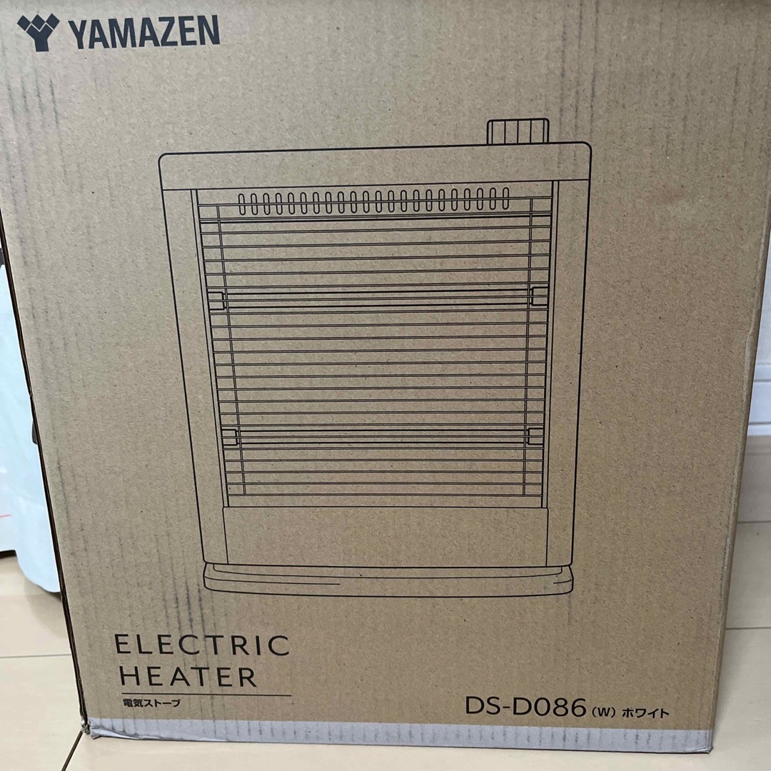 山善(ヤマゼン)の新品未使用　YAMAZEN 電気ストーブ DS-D086(W) スマホ/家電/カメラの冷暖房/空調(ストーブ)の商品写真