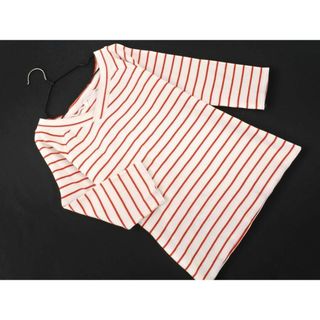 フェルゥ(Feroux)のFeroux フェルゥ ボーダー 7分袖 カットソー size2/白ｘ赤 ◇■ レディース(カットソー(長袖/七分))