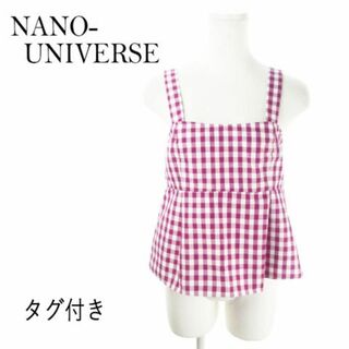 ナノユニバース(nano・universe)のナノユニバース ギンガムチェックビスチェ 38 紫 210325MN3A(Tシャツ(半袖/袖なし))