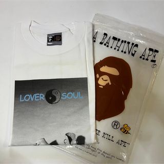 アベイシングエイプ(A BATHING APE)のA BATHING APE LOVER SOUL Tシャツ　Lサイズ(Tシャツ/カットソー(半袖/袖なし))