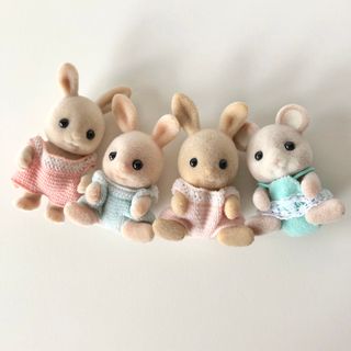 美品　シルバニアファミリー　ウサギ　おじいちゃん　おばあちゃん　調理台　セット