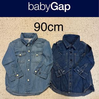 ベビーギャップ(babyGAP)のベビーギャップ ダンガリー　デニム　トップス　2セット(ジャケット/上着)