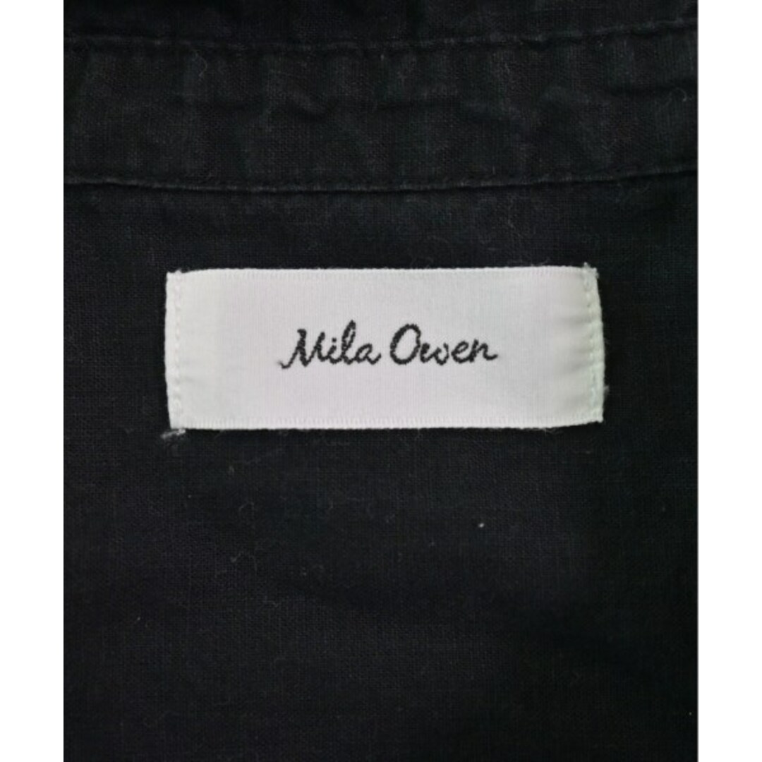 Mila Owen(ミラオーウェン)のMila Owen ミラオーウェン ブラウス 0(S位) 黒 【古着】【中古】 レディースのトップス(シャツ/ブラウス(長袖/七分))の商品写真