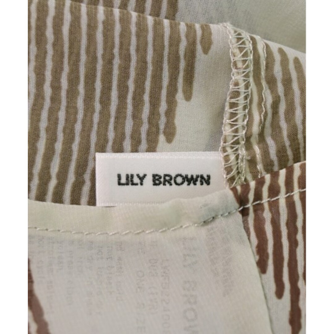 Lily Brown(リリーブラウン)のLILY BROWN リリーブラウン カジュアルシャツ ONE 黄緑x茶(総柄) 【古着】【中古】 レディースのトップス(シャツ/ブラウス(長袖/七分))の商品写真