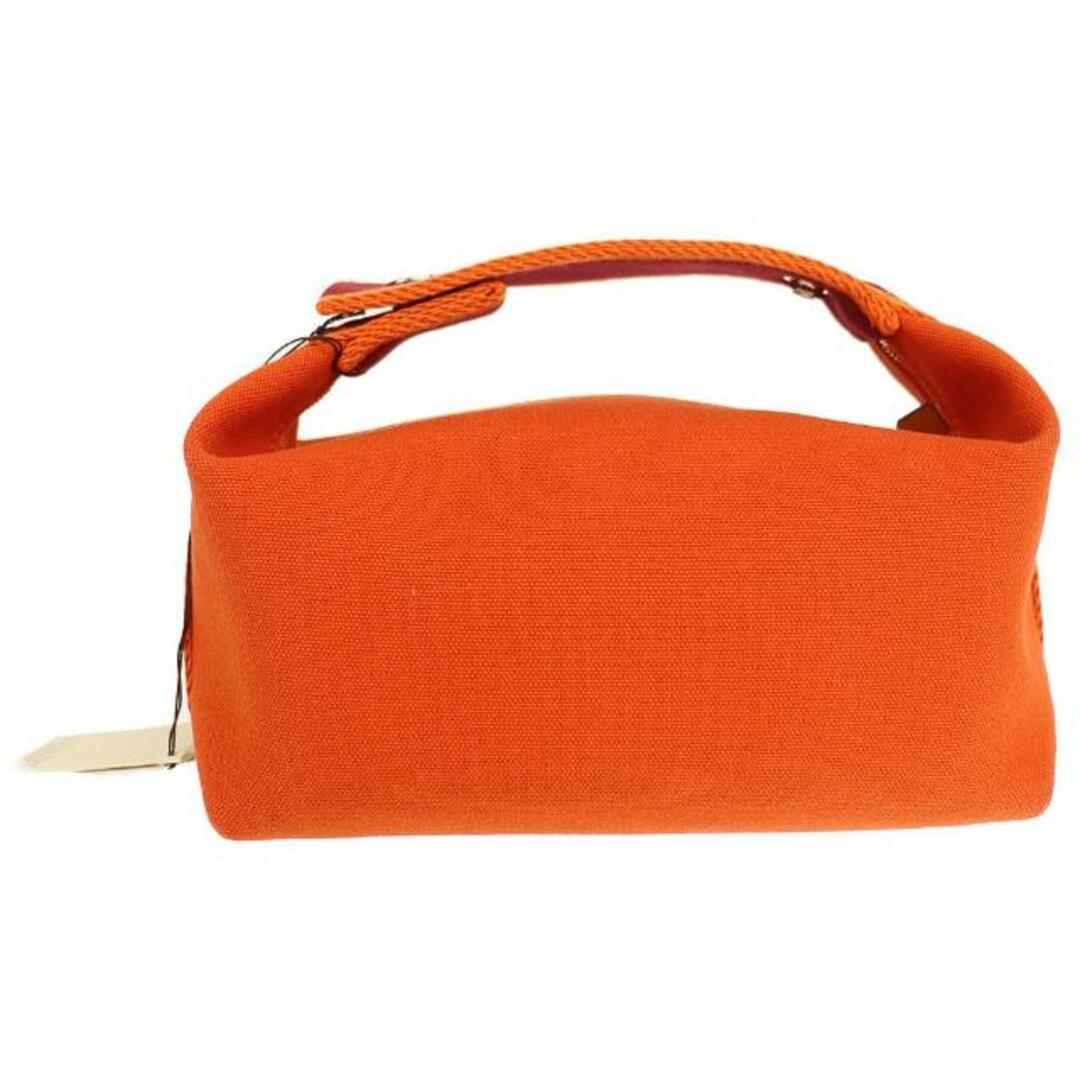 Hermes(エルメス)のエルメス ポーチ ブリッド ア ブラック PM 中古 オレンジ キャンバス  HERMES 【中古】 ｜ハンドバッグ 小物入れ トラベル ファッション シンプル 手提げ カバン バック SAランク レディースのファッション小物(ポーチ)の商品写真