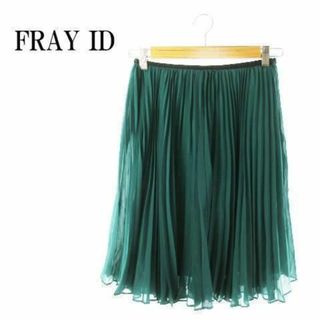 フレイアイディー(FRAY I.D)のFRAYID スカート プリーツ ひざ丈 1 緑 210423YH10A(ひざ丈スカート)