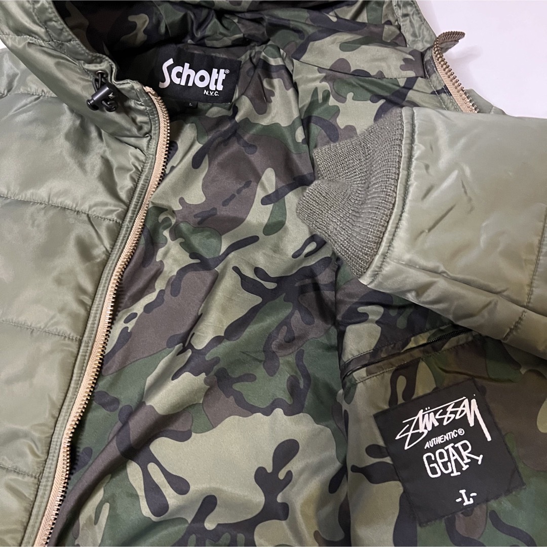 STUSSY(ステューシー)のstussy x schott MA-1 Puffy Jacket メンズのジャケット/アウター(フライトジャケット)の商品写真