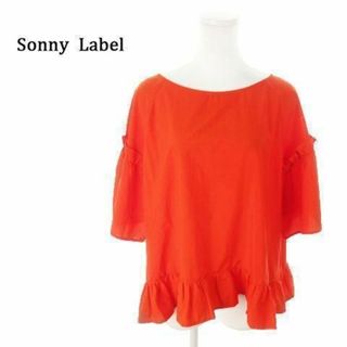 アーバンリサーチサニーレーベル(URBAN RESEARCH SONNY LABEL)のサニーレーベル ブラウス 七分袖 フリル F 赤 210424MN11A(シャツ/ブラウス(長袖/七分))