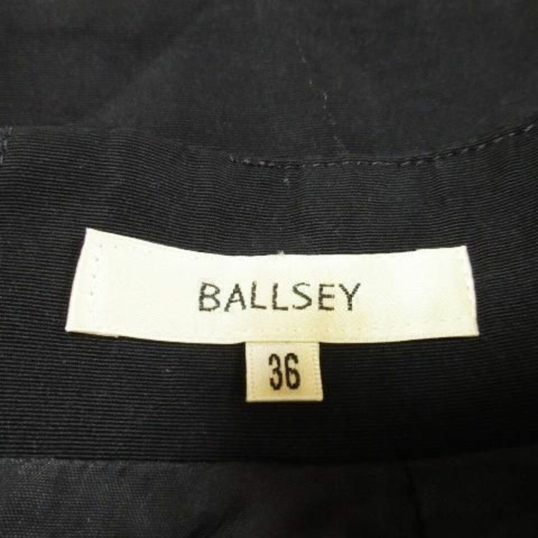 Ballsey(ボールジィ)のボールジー ミニスカート 薄手 シンプル 36 黒 211019AH10A レディースのスカート(ミニスカート)の商品写真